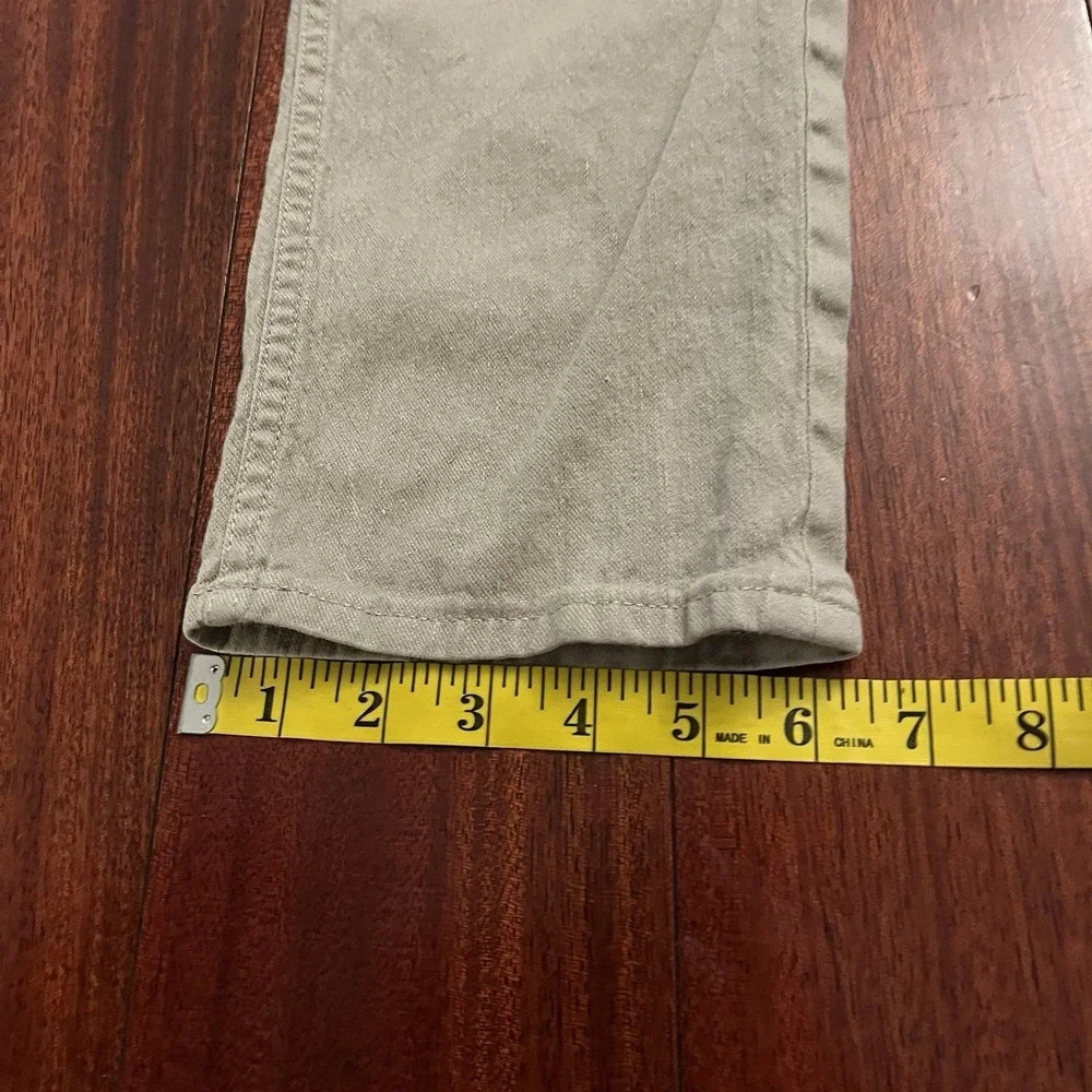 Banana Republic Pants Men 33x34 Khaki Linen Blend Slim Fit Tan Beige Preppy